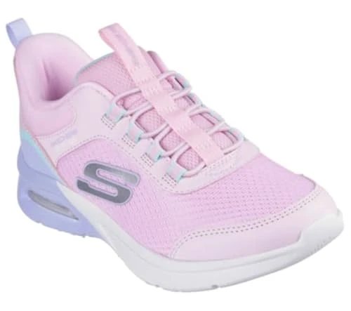 Skechers Girl's Microspec Max Color Trifecta Sneakers, Light Pink Synthetic/Multi Trim, 3 UK Child