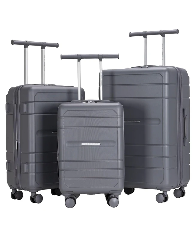 French Connection Le Voyage Luggage Set, Quiet Shade, 3 Piece Set