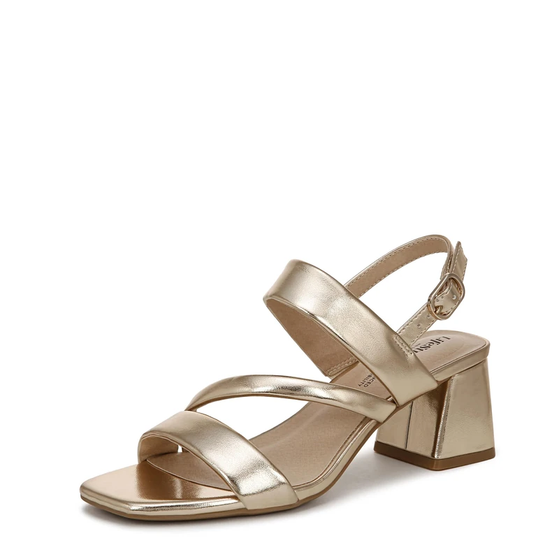 LifeStride Women's Celia Slingback Strappy Dress Sandal, Gold Metallic, 7 UK