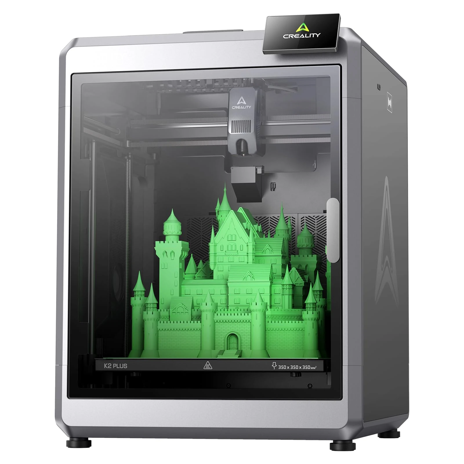 Creality K2 Plus 3D Printer, Support Multi Color Printing Max 600mm/s Fast Printing, Dual AI Cameras, Full-auto Leveling, Ready-to-Use FDM 3D Printers, Large Build Volume 350x350x350mm