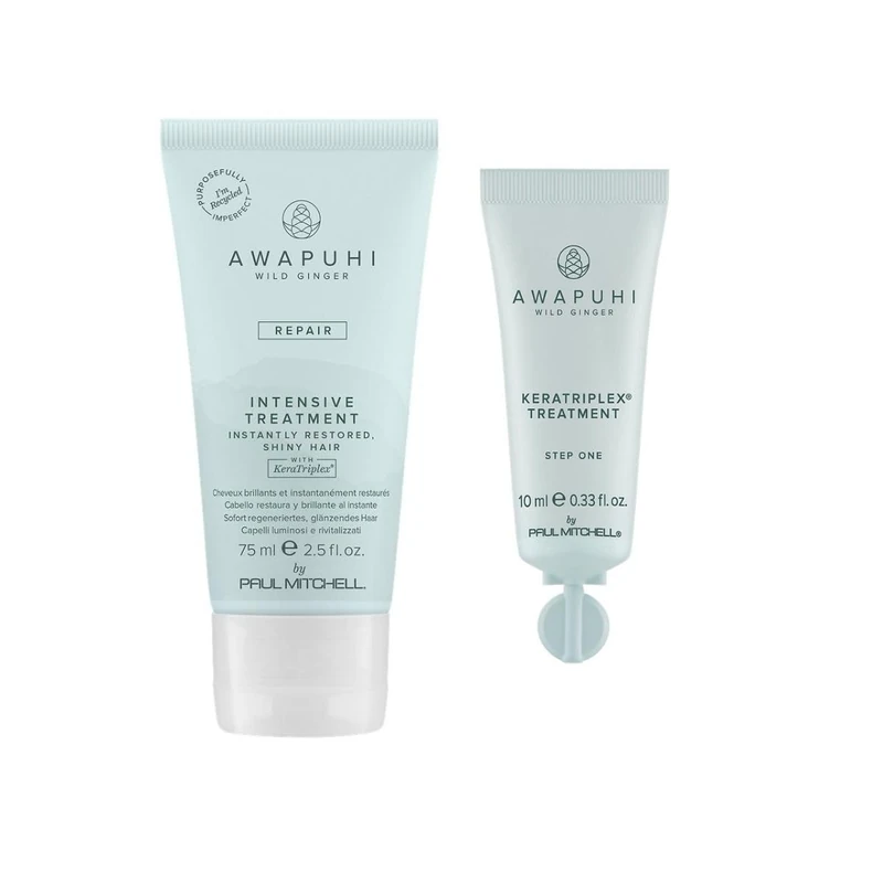 Awapuhi Wild Ginger By Paul Mitchell KeraTriplex Treatment - KeraTriplex Treatment (Pack of 4) - Ideal for Dry, Damaged and Coloured Hair - Image 1