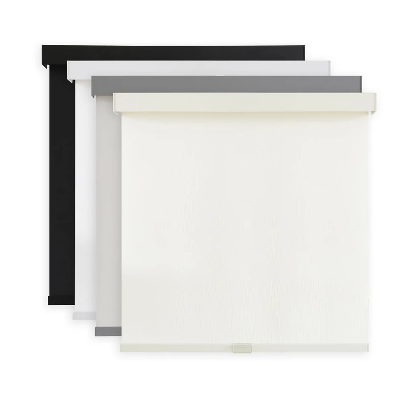 AOSKY Light Filtering Roller Shades Cordless Blinds for Windows, Free-Stop Shades with Valance, 99% Blackout, Thermal Insulated Fabric, UV Protection, Natural Woven Blinds（31" W x 72" H, Beige）