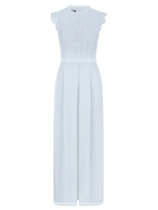 APART Fashion Women's Lace Top Overalls Lightblue