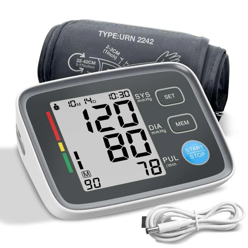 Blood Pressure Monitors 360° Adjustable Cuff, Clinically Tested Blood Pressure Monitors, Digital Heart Rate Monitor for Home Use, Medical BP Monitor Machine, 2x90 Users Memories Blood Pressure Machine