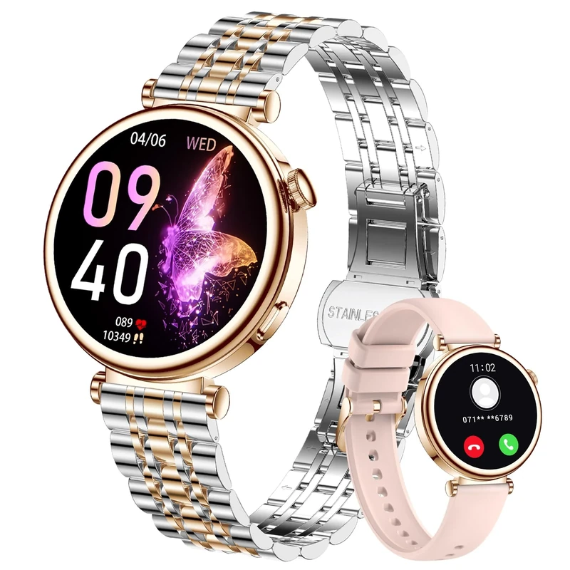 CIVO Smart Watches for Women Fitness: Tracker Activity Pedometer - Bluetooth Calls Ladies Smartwatch for Android iOS Phone Rose Gold