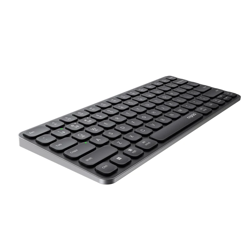 Rapoo E9050L Multi-Device Wireless Keyboard, Blade-Series 78-Key Ultra-Slim Bluetooth Keyboard, USB-C, Rechargeable, Quiet, Support 4 Devices, Low-Profile, for Windows/Mac/Linux/Chrome, US Layout