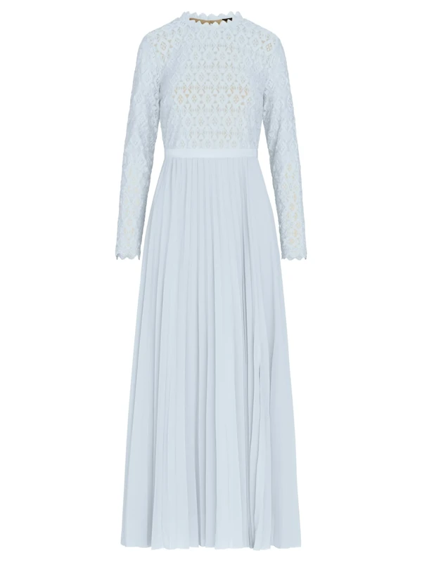 APART Fashion Women's Abendkleid Dress, Light Blue-Nude, 16