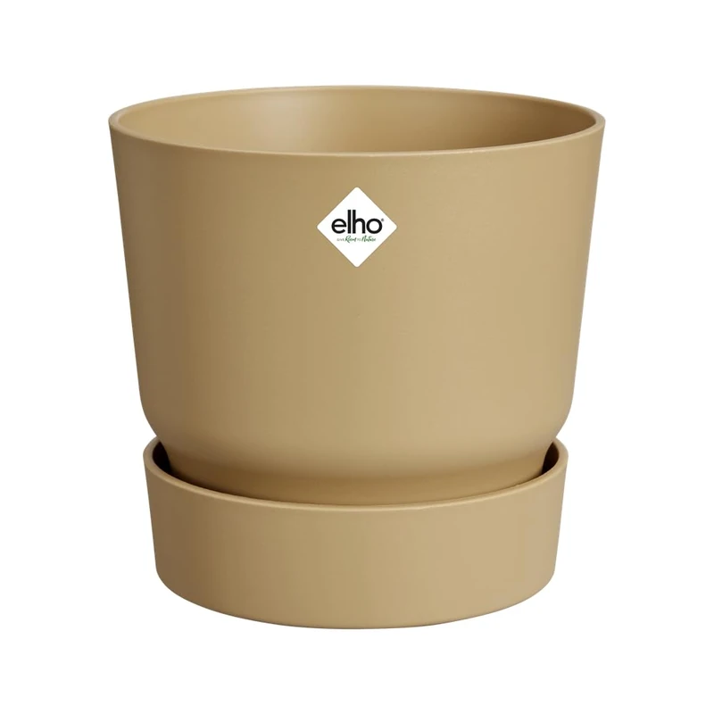 elho Greenville Round 47 Flower Pot - Beige/Golden Sand