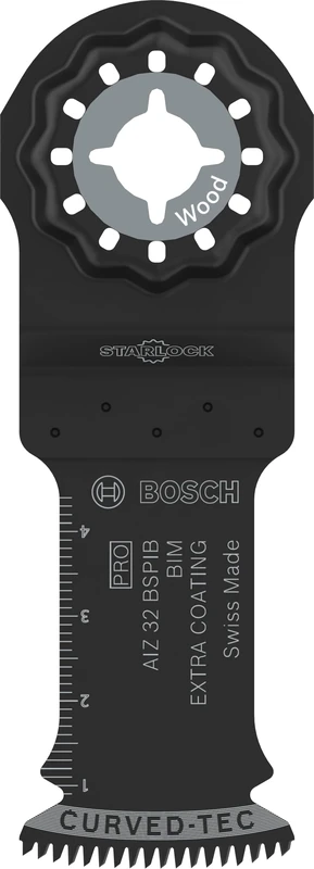 Bosch 10x PRO Multi Material AIZ 32 BSPIB Multitool Blade (for Hardwood, Plastic Coated Boards, Width 32 mm, Professional Accessory Multitool)