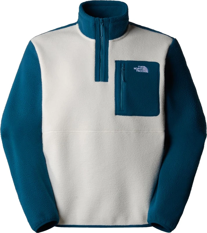 The North Face Men's Yumiori 1/4 Zip Sweatshirt, White Dune/Midnight Pet, M