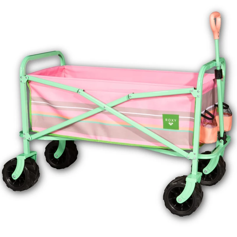 ROXY Foldable Beach Trolley - Heavy Duty Foldable Utility Cart with Off-Road Wheels, Large Storage Capacity and Adjustable Handle - Great for Beach, Camping and Outdoor Adventure - Image 1