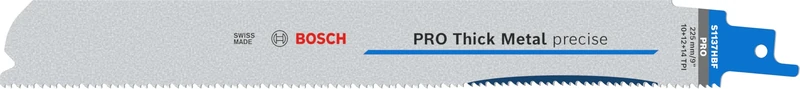 Bosch 25x PRO Thick Metal S1137HBF Precise Reciprocating Saw Blade (for Metal Pipes and Profiles, Non-Ferrous Metals, Length 225 mm, Professional Accessory Reciprocating Saw)