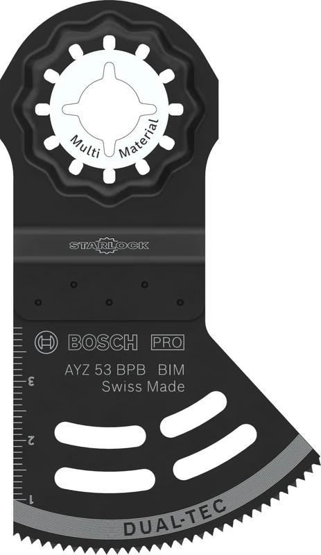 Bosch 10x PRO Multi Material AYZ 53 BPB Multitool Blade (for Drywall Board, Wood with Nails, Width 53 mm, Professional Accessory Multitool)