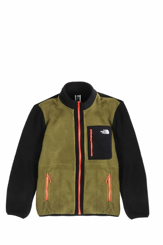 The North Face Men's Yumiori Full Zip Fleece jacket, Forest Olive/Tnf Black, S