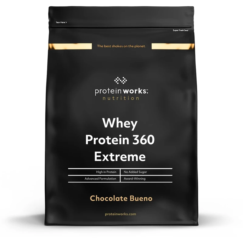 Protein Works - Whey Protein 360 Extreme, Premium Whey Protein Powder Blend, High Protein & No Added Sugar, 80 Servings, Chocolate Bueno, 2.4kg