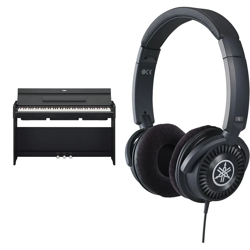 Yamaha ARIUS YDP-S35 Digital Piano - Modern and Stylish Home Piano for Hobbyists in Black bundled with HPH-150 Headphones