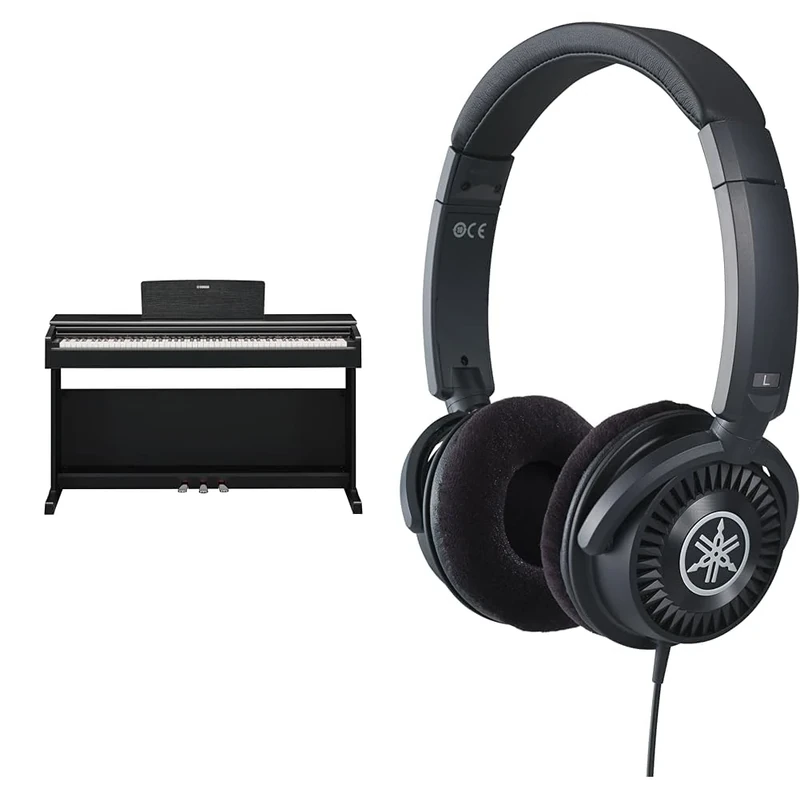 Yamaha ARIUS YDP-145 Digital Piano - Classic and Elegant Home Piano for Beginners and Hobbyists bundled with HPH-150 Headphones