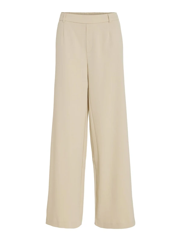 Vila Women's Vivarone Hw Wide Pant-Noos, Sandshell, 10 - Image 1