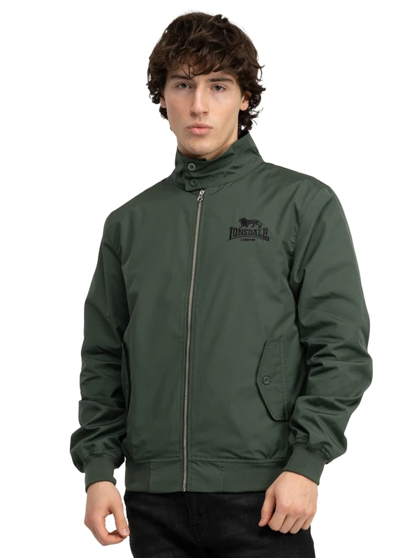 Lonsdale Men's Herren Jacke Schmale Passform Classic Blouson, Olive/Black, XS