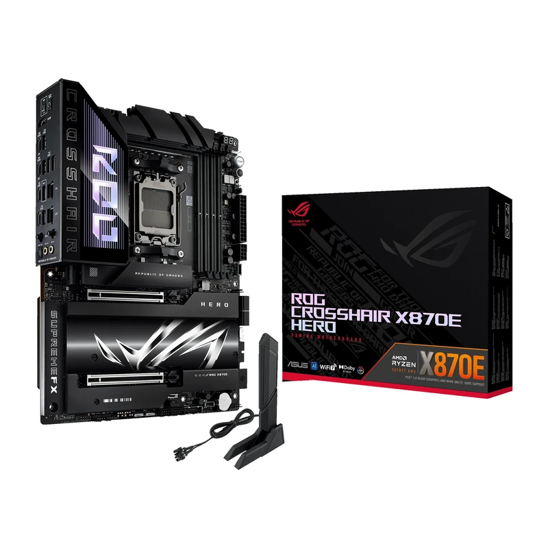 ASUS ROG Crosshair X870E Hero ATX Motherboard - DDR5, PCIe 5.0, Wi-Fi 7