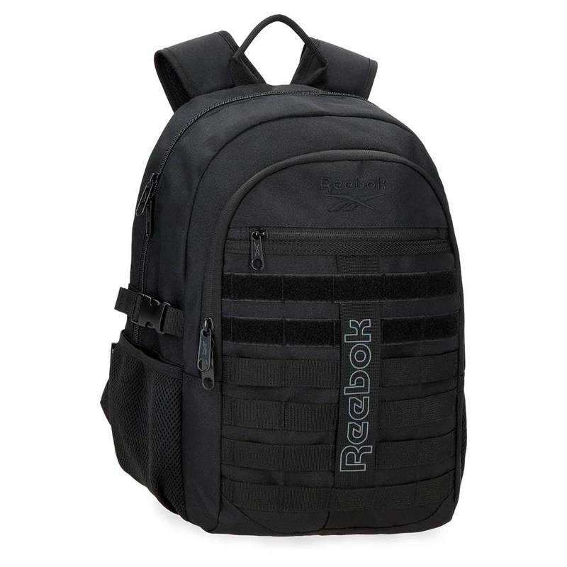Reebok Cross One Backpack, Dual Compartment, Black, 34 x 45 x 15 cm, 23.46 L, Polyester by Joumma Bags
