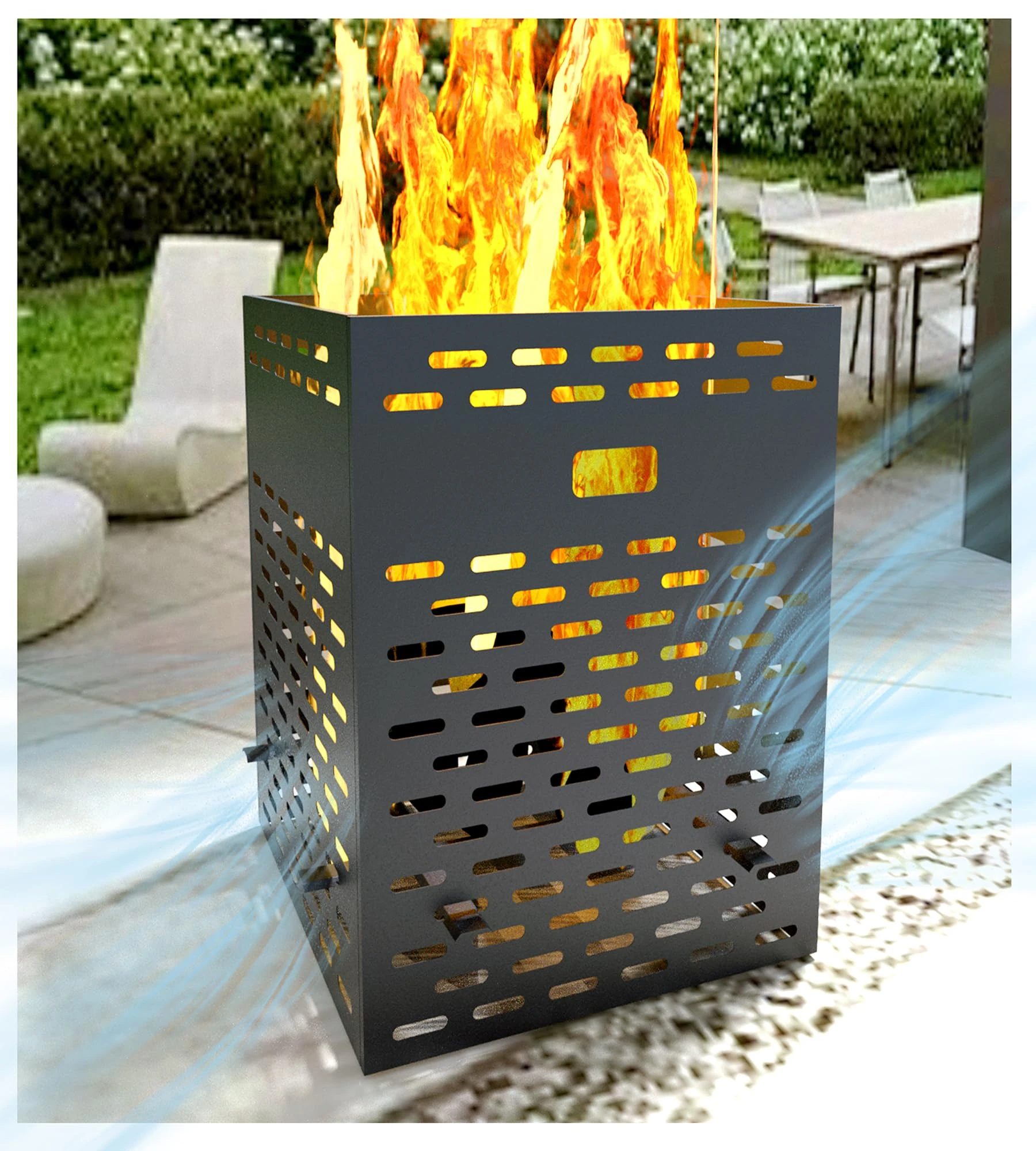 63 Gallon Burn Barrel, 30" Burn Barrels for Outside for Burning Trash, Smokeless Ultra Thick Incinaerator Can, Burn Cage for Yard Wast Paper Leaf Debris, Fire Pits for Outside