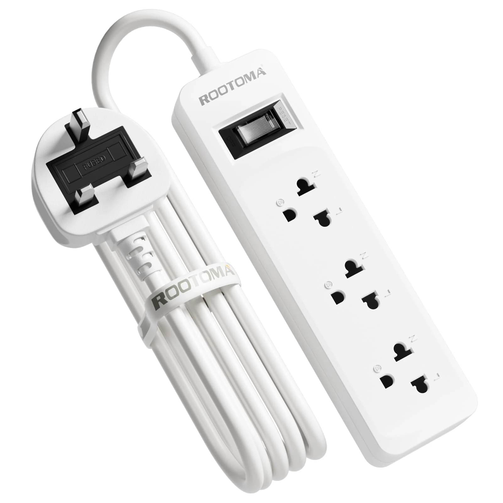 US to UK Plug Adapter 3 Outlets for American/European Electronic Devices, Shaver Plug Adaptor UK, Travel from United States, Canada, France, Spain, Germany,13A/3250W