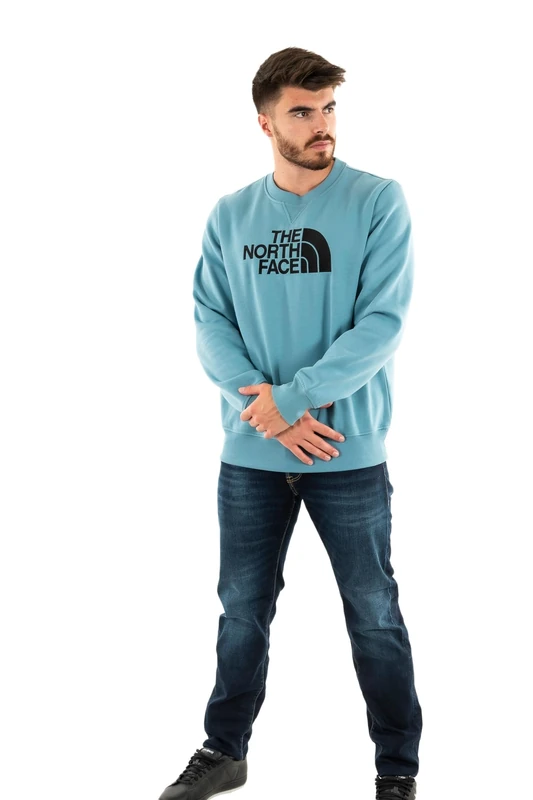 The North Face Men's Drew Peak Crew Sweatshirt, Algae Blue, M