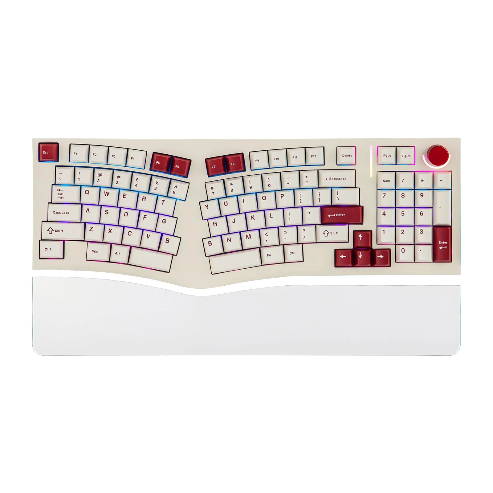 MechLands Feker Alice98 Ergonomic 98 Keys Custom Mechanical Keyboard, VIA Programmable, USB-C Wired Gaming Keyboard, Hot Swappable, 5 Layer Paddings, Control Knob, NKRO, RGB for Win/Mac (Beige)