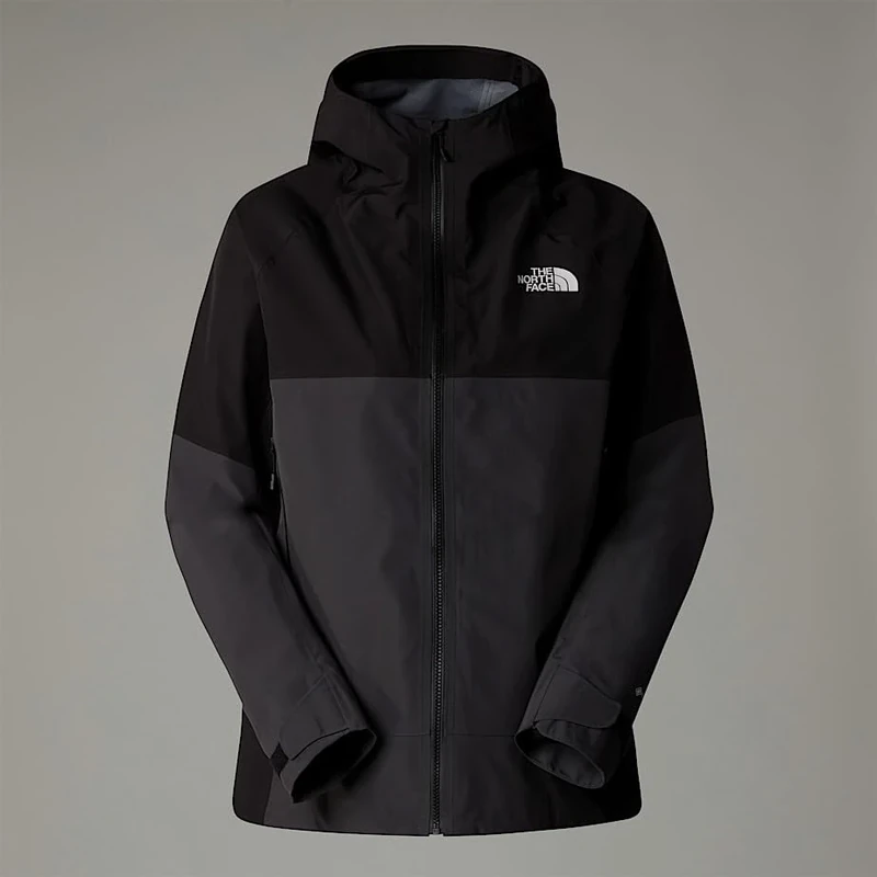 The North Face Women's Jazzi 3L Gtx Jacket, Anthracite Grey/Tnf Bla, L