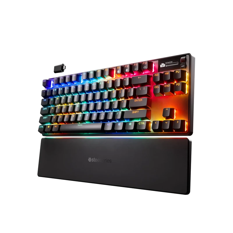 SteelSeries Apex Pro TKL Wireless Gen 3 - Wireless Gaming Keyboard - Adjustable Actuation Hall Effect Switches; Game-Ready Presets - Rapid Trigger, Protection Mode, Rapid Tap/SOCD - American QWERTY