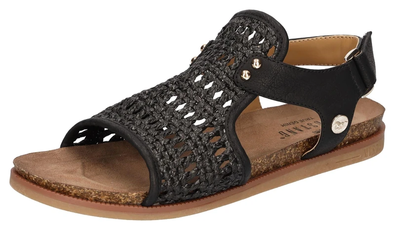 Mustang Women 1518-805 Sandal, Black, 5 UK