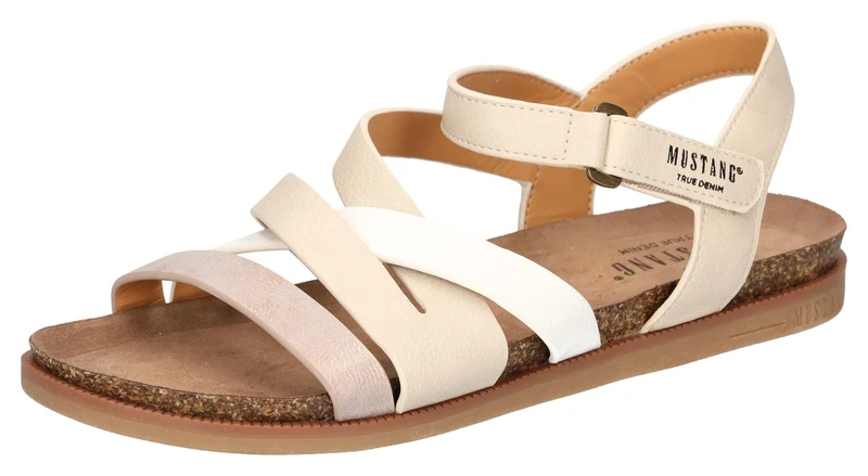 MUSTANG Women's 1518-803 Sandals, beige, 8 UK