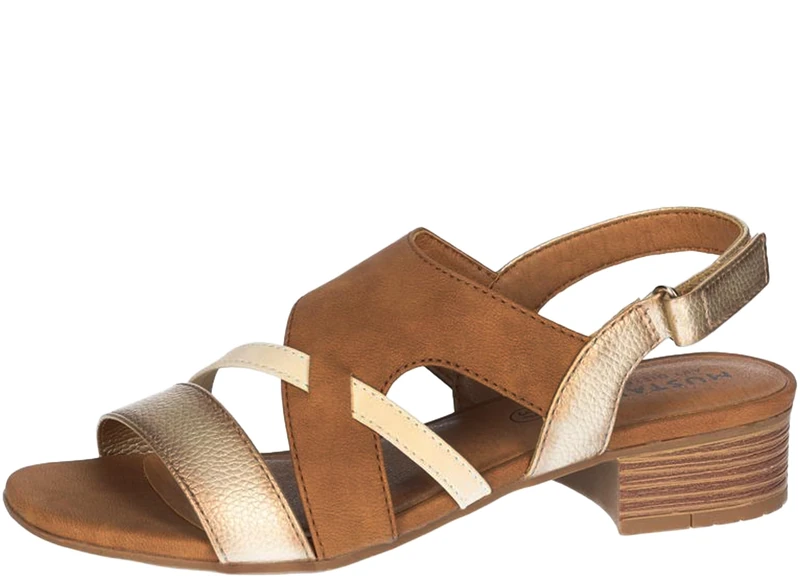 MUSTANG Women's 1494-802 Sandals, Cognac, 39 EU, Cognac, 7 UK - Image 1