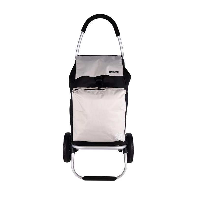 COFAN CARRO DE LA COMPRA NEGRO Y BEIGE PLEGABL – beauty care, optimal for travel, with beauty care