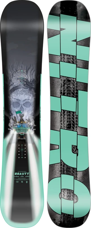Nitro Snowboards Women's Beauty BRD '25, Freestyle Board, Twin, True Camber, Park