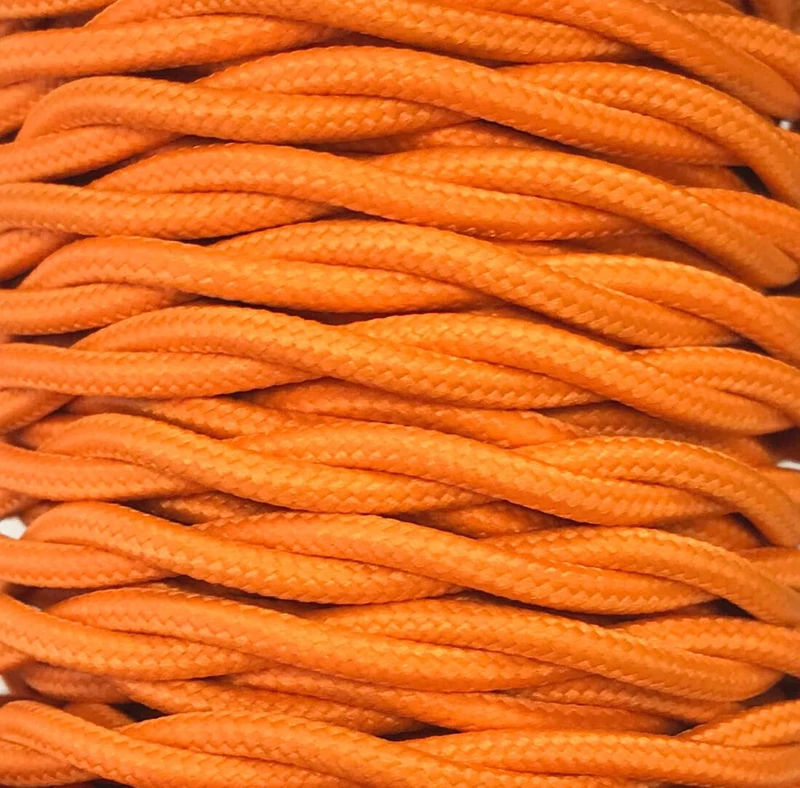 15 m TEXTILE CABLE BRAIDED ORANGE