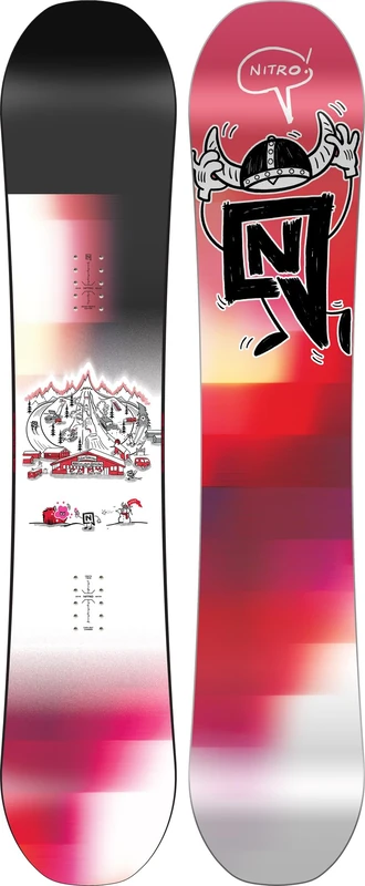 Nitro Snowboards Boys Team PRO MK BRD '25, Freestyle Board, Twin, Cam-Out Camber, All-Terrain