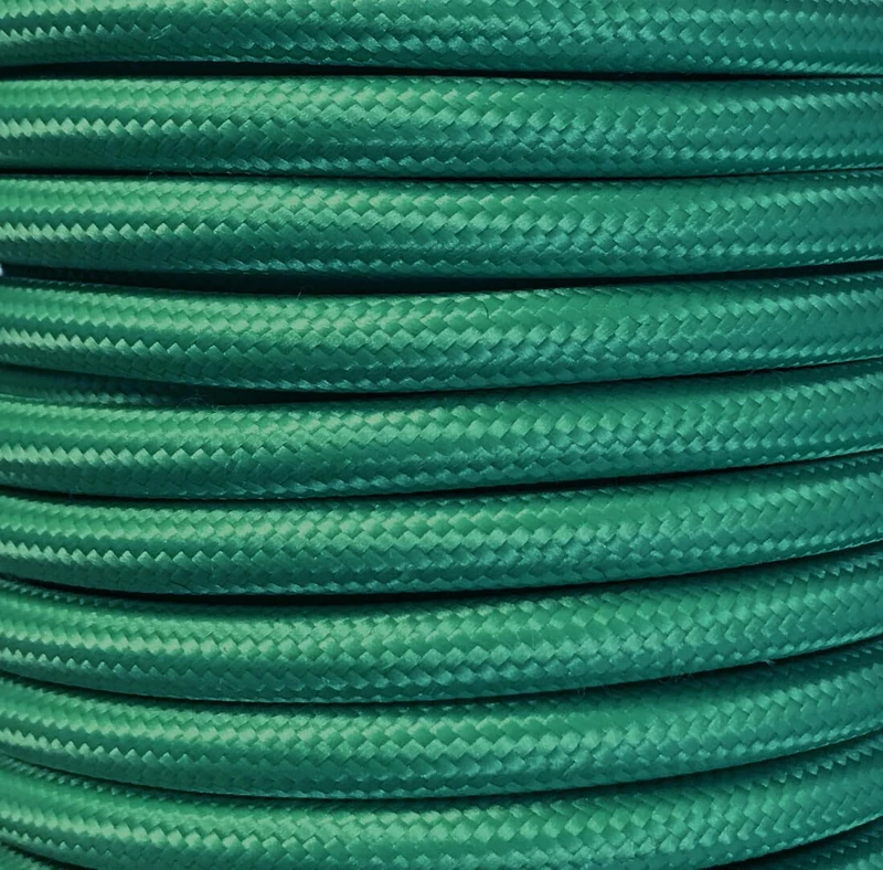 25 MTS TEXTILE CABLE SMOOTH MATTE GREEN - Image 1