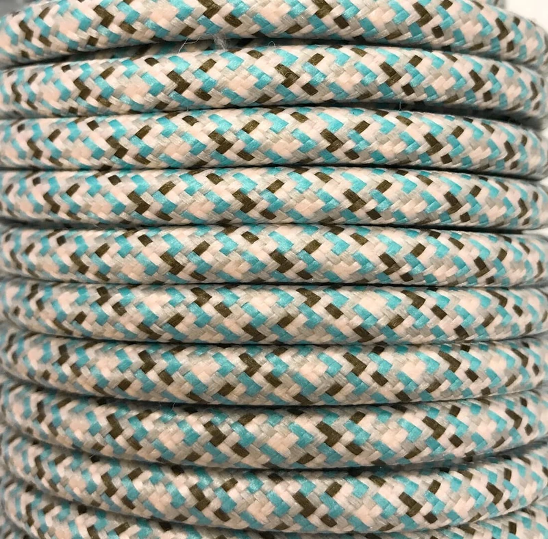 25 m Nordic Blue Textile Cable Pixel Matt