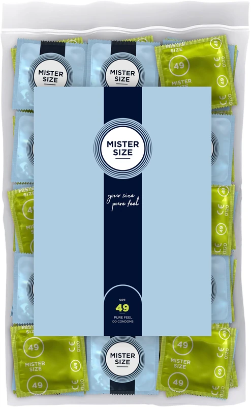 Mister Size Male Condoms - 100 Pack - Ultra-Thin 16 cm
