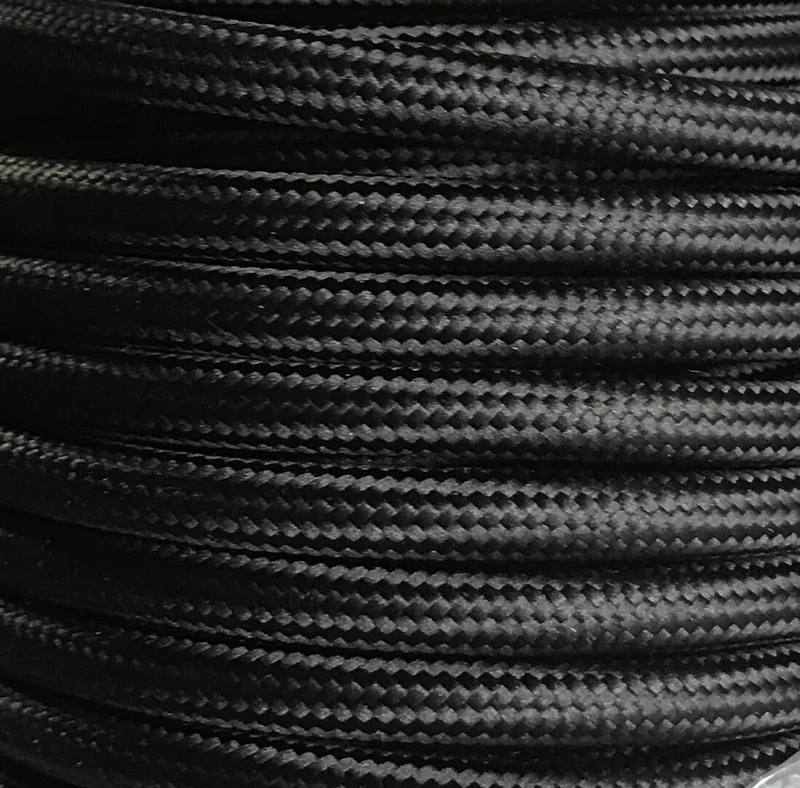 25 m TEXTILE CABLE SMOOTH MATTE BLACK - Image 1