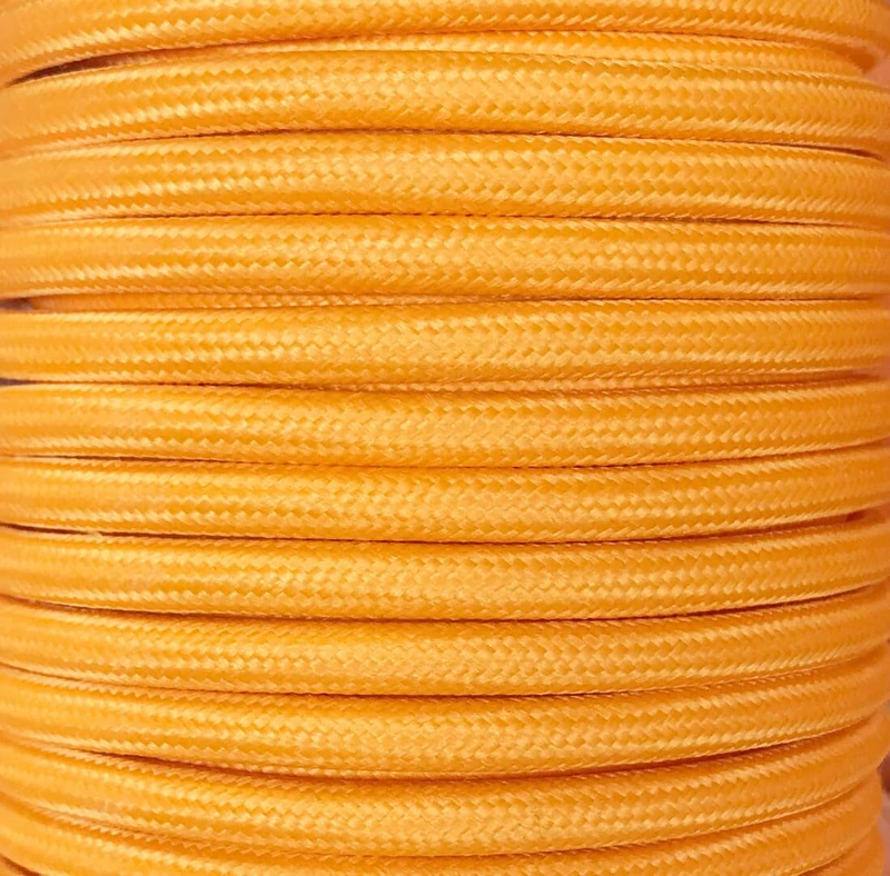 25 MTS PLAIN TEXTILE CABLE LIGHT ORANGE E