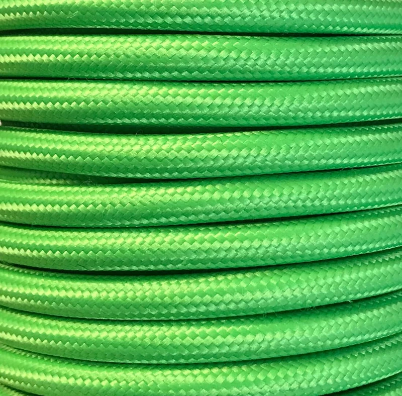 25 MTS TEXTILE CABLE SMOOTH LIGHT GREEN MAT