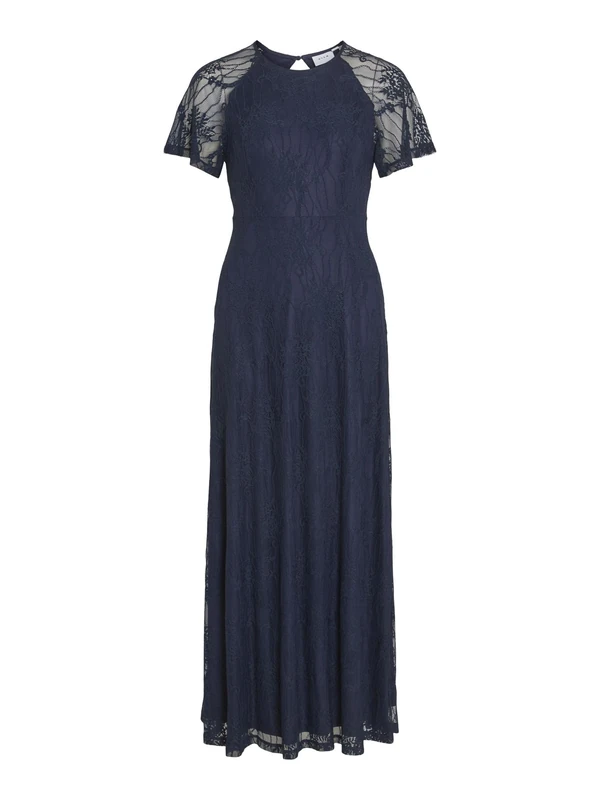Vila Women's Vifemma S/S Lace Dress-Noos/Dc, Blazer Navy, XXL - Image 1