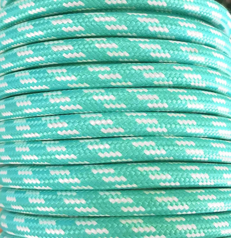 25 MTS TEXTILE CABLE FENIX Mint/WHITE