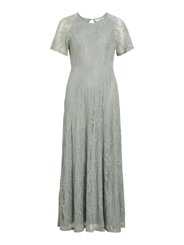 Vila Women's Vifemma S/S Lace Dress-Noos/Dc, Green Milieu, L