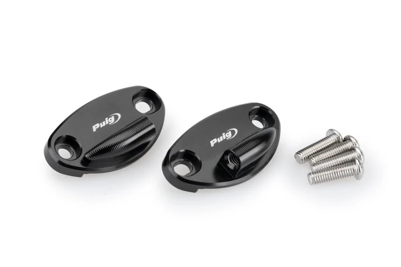 Puig 22041N Mirror Caps with Indicator Tab Black