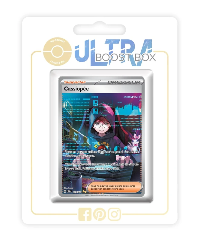 Cassiopée (Cassiopeia) 094/064 Alternative Shiny Pokémon Gallery Trainer - my-booster X Écarlate et Violet 6.5 - Fable Nébuleuse Box of 10 Pokemon French Cards