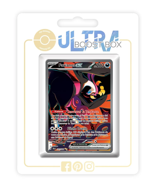 Favianos ex (Fezandipiti ex) 092/064 Alternative Shiny Pokémon Gallery - my-booster X Écarlate et Violet 6.5 - Fable Nébuleuse Box of 10 Pokemon French Cards